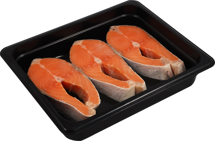 Лосось Атлантический ЛЕНТА FRESH стейк (из замороженного сырья), весовой, предпросмотр