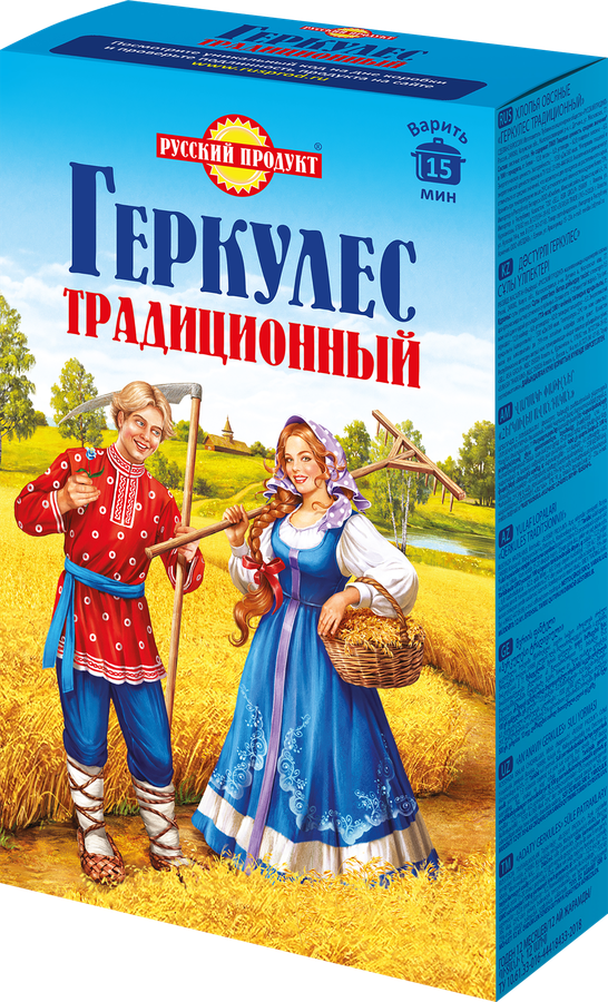 Хлопья овсяные ГЕРКУЛЕС Традиционный, 500г, предпросмотр