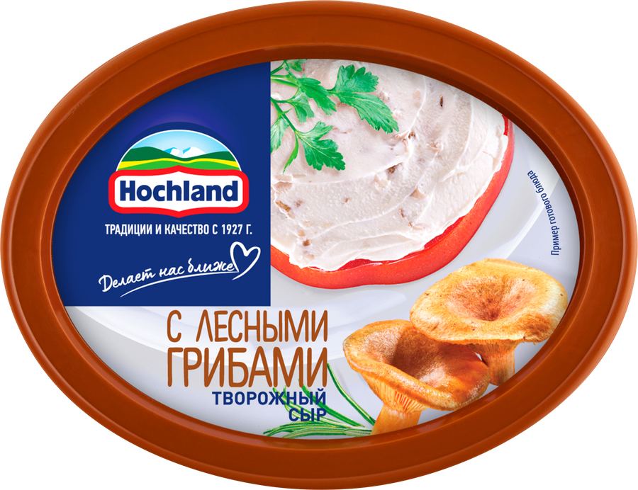 Сыр творожный HOCHLAND с лесными грибами 60%, без змж, 140г, превью