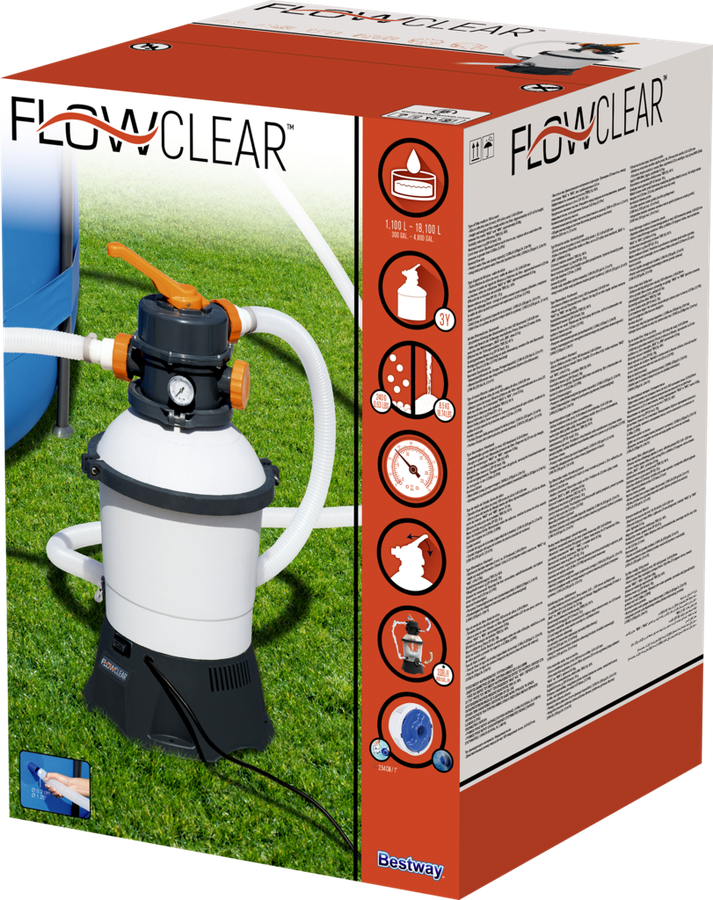 Фильтр-насос песочный BESTWAY Flowclear 3028л/ч, Арт. 58515, предпросмотр