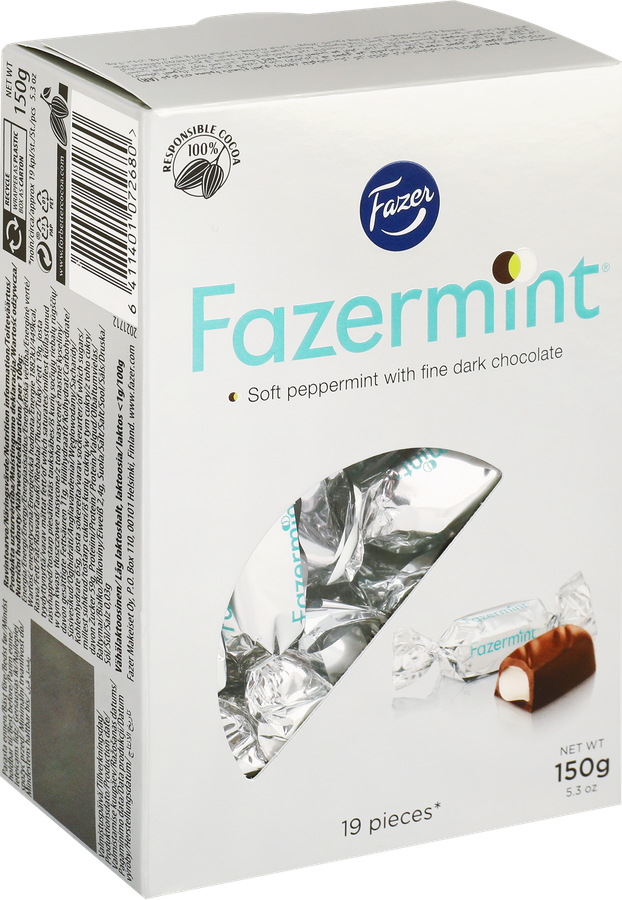 Конфеты FAZER Fazermint с мятной начинкой, 150 г, предпросмотр
