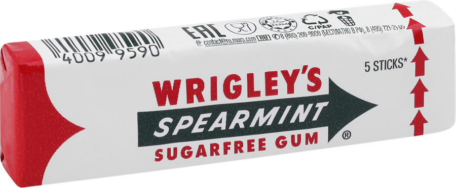 Жевательная резинка WRIGLEY'S Spearmint, 13г, превью
