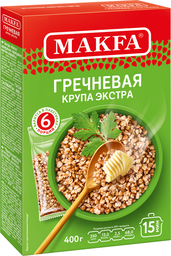 Крупа гречневая MAKFA Экстра в пакетиках, 6х66г, предпросмотр