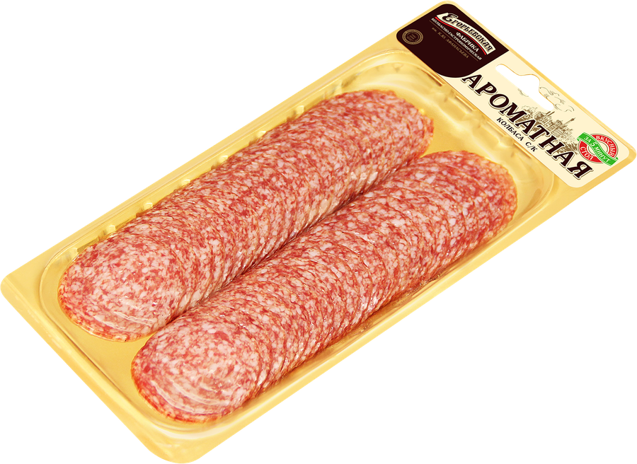 Колбаса сырокопченая КФ ЕГОРЬЕВСКАЯ Ароматная, нарезка, 100г, превью