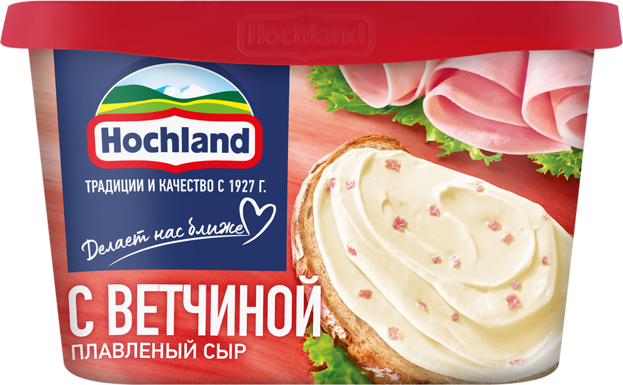 Сыр плавленый HOCHLAND с ветчиной 55%, без змж, 400г, предпросмотр