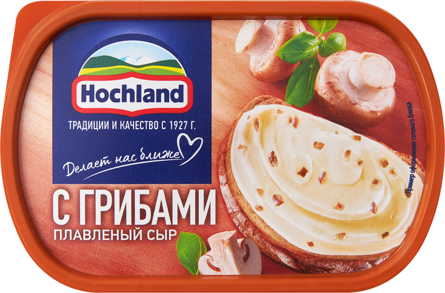 Сыр плавленый HOCHLAND с грибами 55%, без змж, 400г, превью