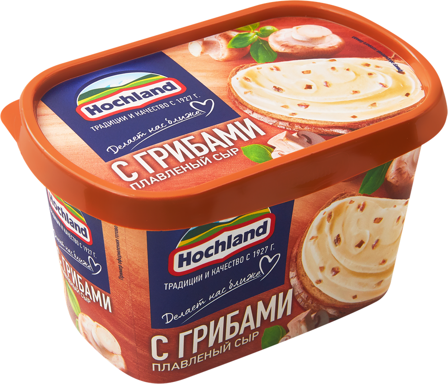 Сыр плавленый HOCHLAND с грибами 55%, без змж, 400г, превью