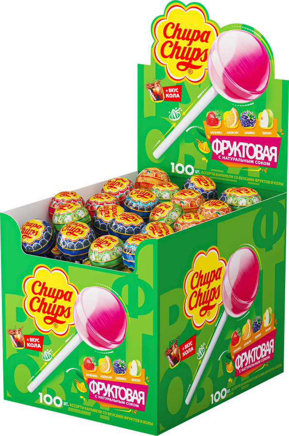 Карамель CHUPA CHUPS фруктовая с соком, 12г, предпросмотр