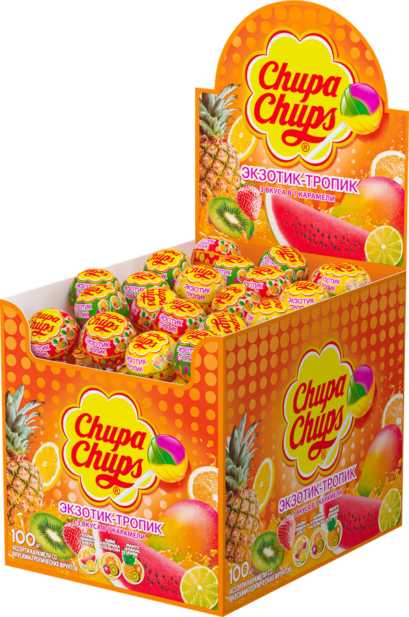 Карамель CHUPA CHUPS Экзотик-Тропик, 12г, предпросмотр