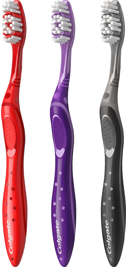 Зубная щетка COLGATE Макс Блеск, средней жесткости, 1+1, 2шт, предпросмотр