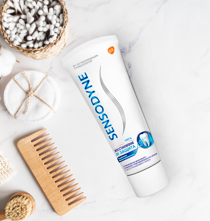Зубная паста SENSODYNE Восстановление и защита, для чувствительных зубов, 75мл, превью