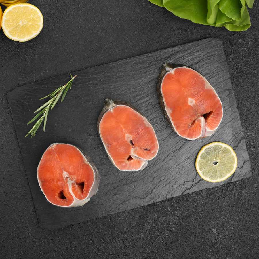 Кета Тихоокеанская ЛЕНТА FRESH стейк (из замороженного сырья), весовая, превью