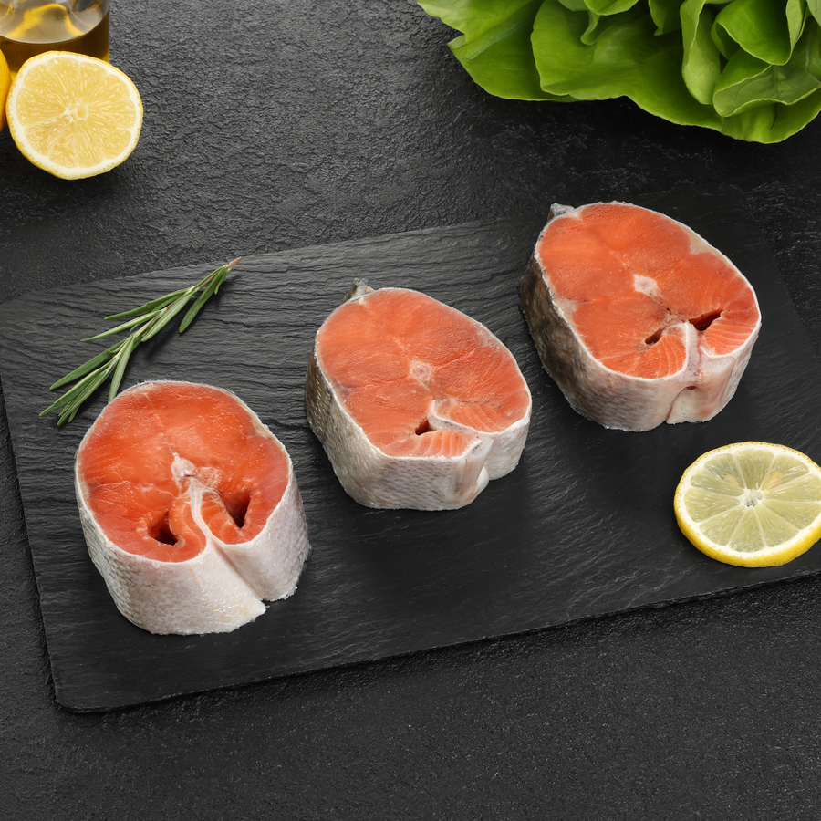 Кета Тихоокеанская ЛЕНТА FRESH стейк (из замороженного сырья), весовая, предпросмотр