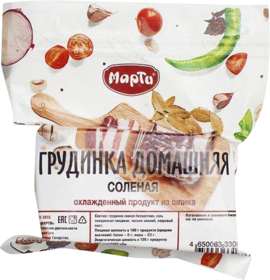 Грудинка соленая МАРТИ Домашняя, 250г, предпросмотр