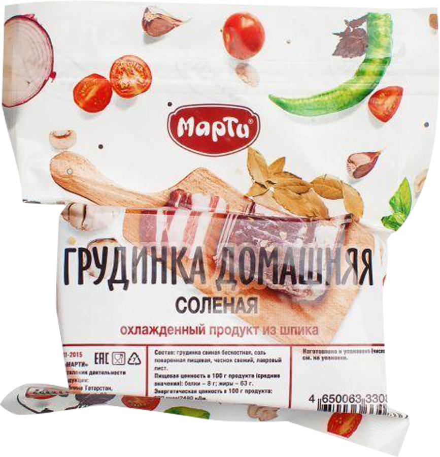 Грудинка соленая МАРТИ Домашняя, 250г, предпросмотр