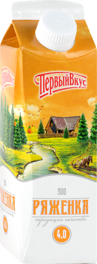 Ряженка ПЕРВЫЙ ВКУС 4%, без змж, 500г, предпросмотр
