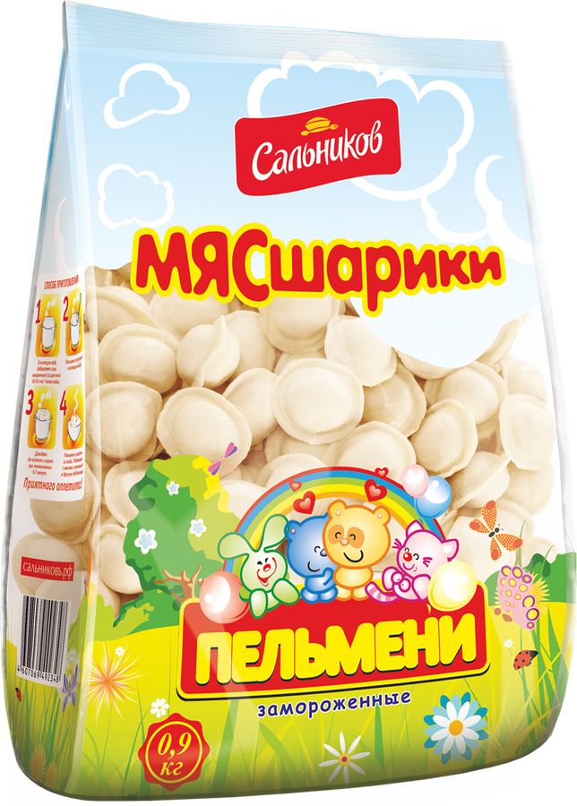 Пельмени САЛЬНИКОВ Мясшарики, категория Б, 900г, предпросмотр