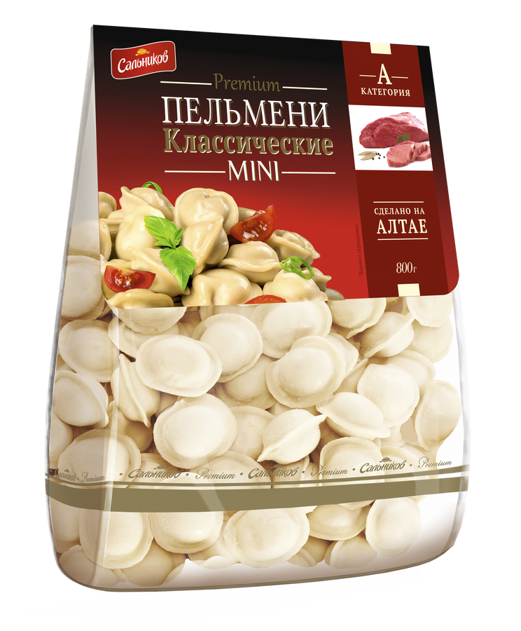 Пельмени САЛЬНИКОВ Premium Классические Mini, категория А, 800г, предпросмотр