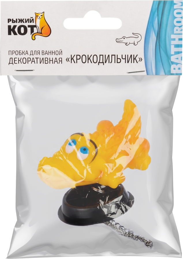 Пробка для ванной РЫЖИЙ КОТ декоративная Арт. 970056/970057/970058, превью