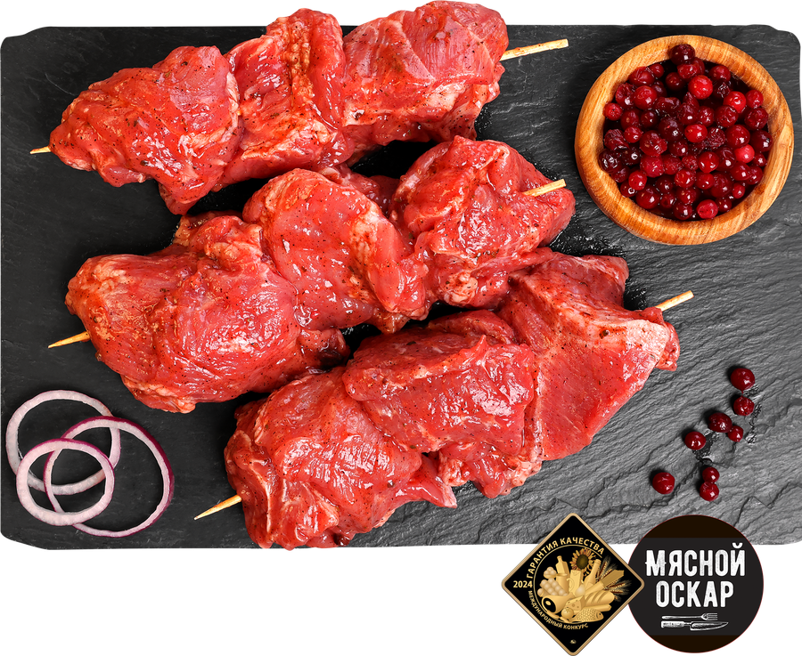Шашлык из свиной шеи ЛЕНТА FRESH в брусничном маринаде, предпросмотр