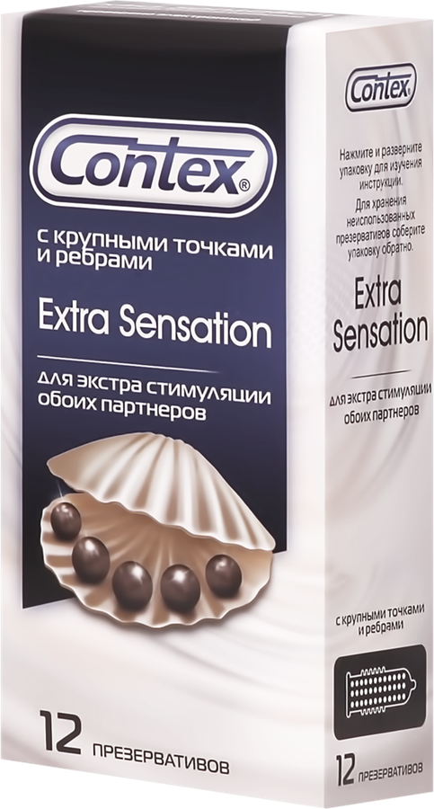 Презервативы CONTEX Extra Sensation, 12шт, превью