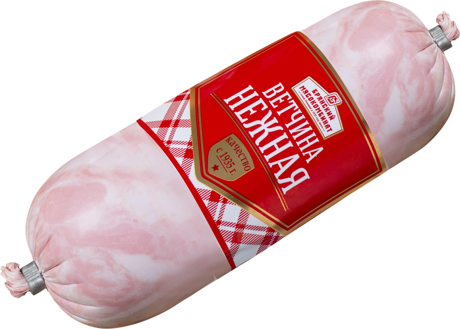 Ветчина вареная из мяса птицы МК БРЯНСКИЙ Нежная в оболочке 1-й сорт, 400г, предпросмотр