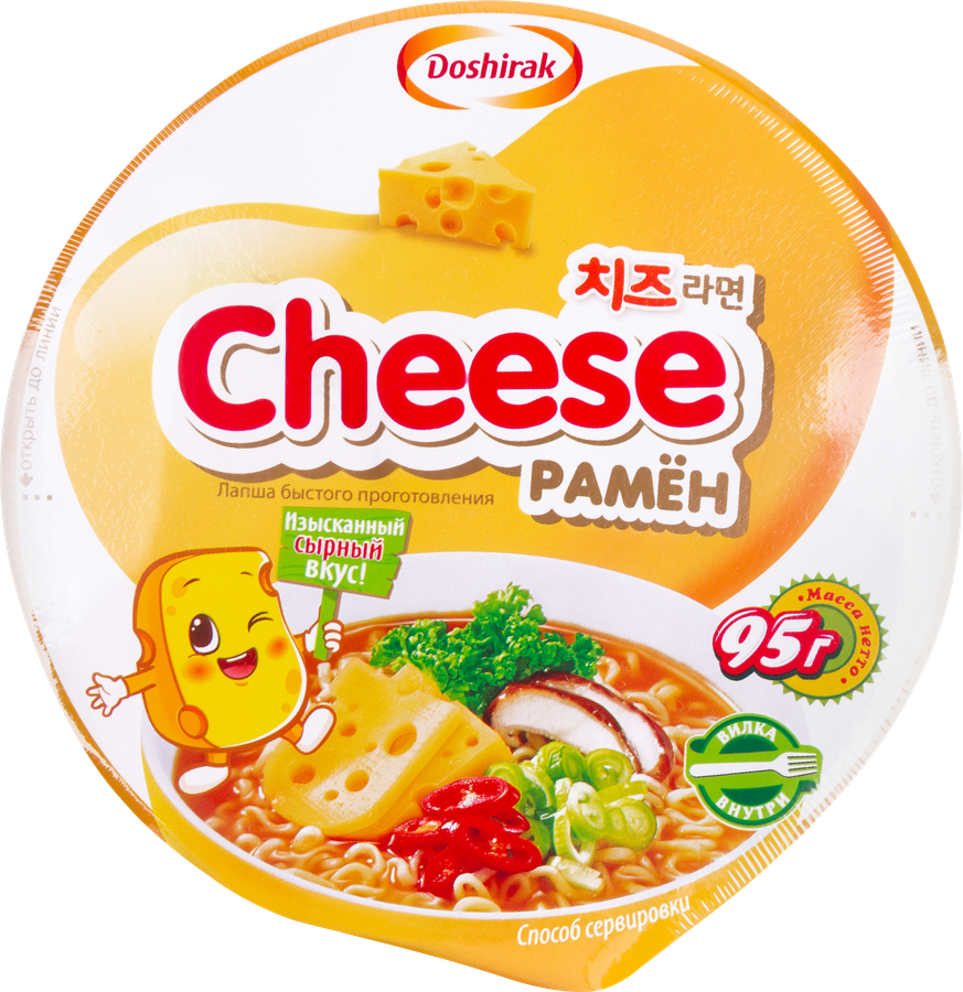 Лапша DOSHIRAK Cheese рамен с сыром, 95г, предпросмотр