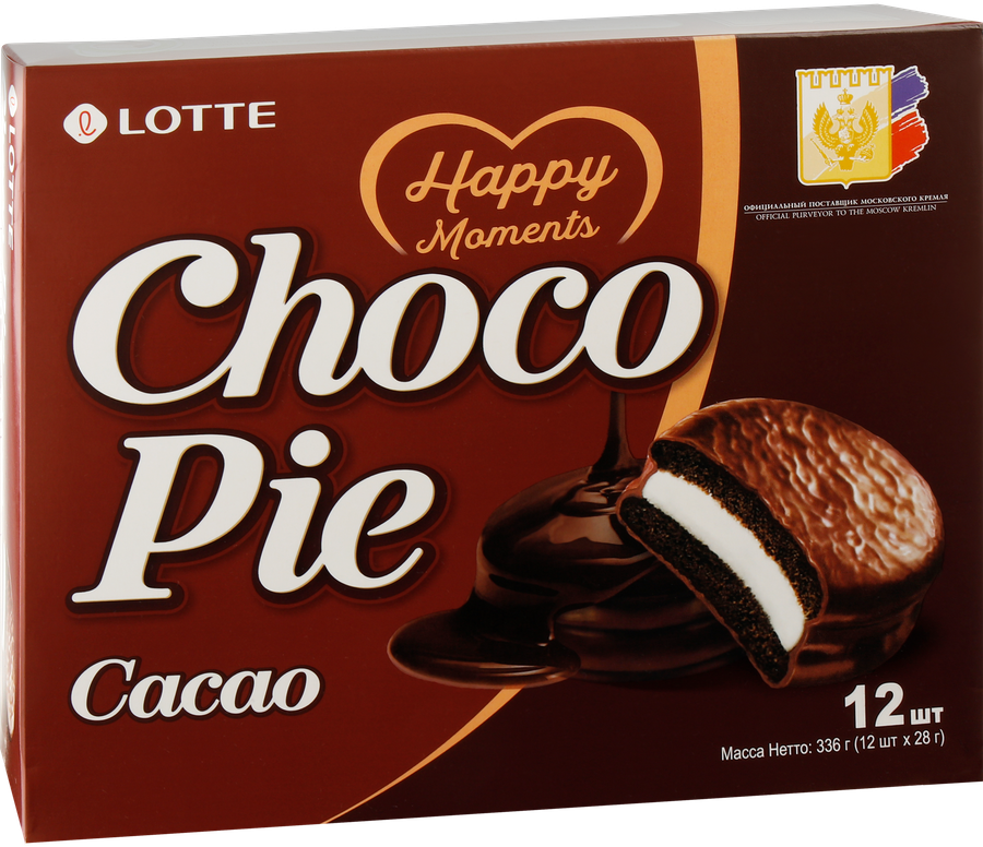Мучное кондитерское изделие LOTTE CHOCOPIE какао в глазури, 336г, предпросмотр