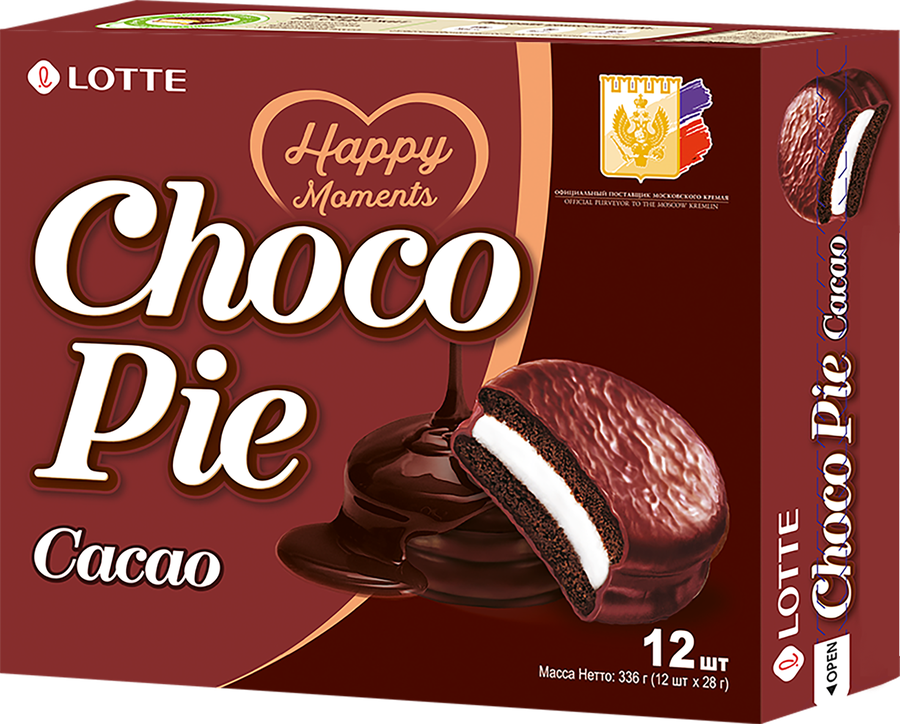 Мучное кондитерское изделие LOTTE CHOCOPIE какао в глазури, 336г, предпросмотр