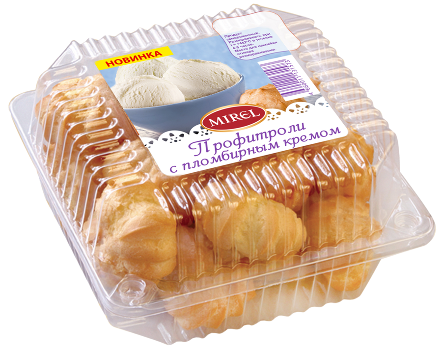 Профитроли MIREL с пломбирным кремом, 180г, превью