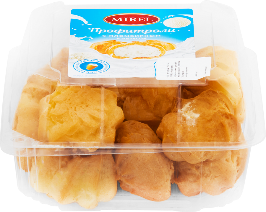 Профитроли MIREL с пломбирным кремом, 180г, превью