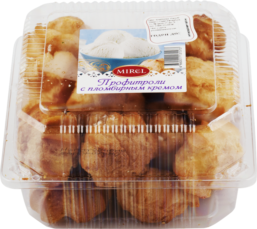 Профитроли MIREL с пломбирным кремом, 180г, предпросмотр