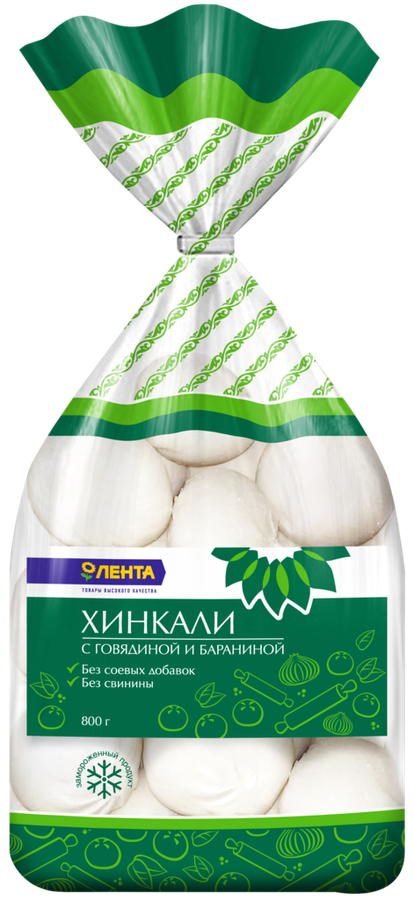 Хинкали ЛЕНТА с говядиной и бараниной, 800г, предпросмотр