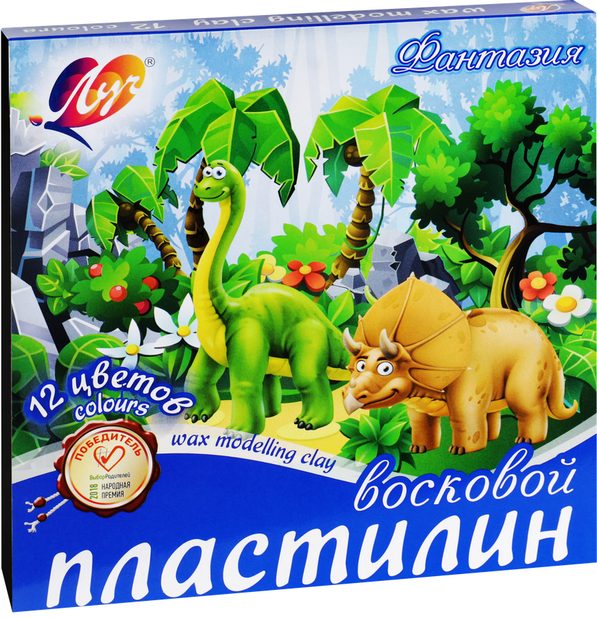 Пластилин восковой ЛУЧ Фантазия, 12 цветов Арт. 25С1523-08, предпросмотр