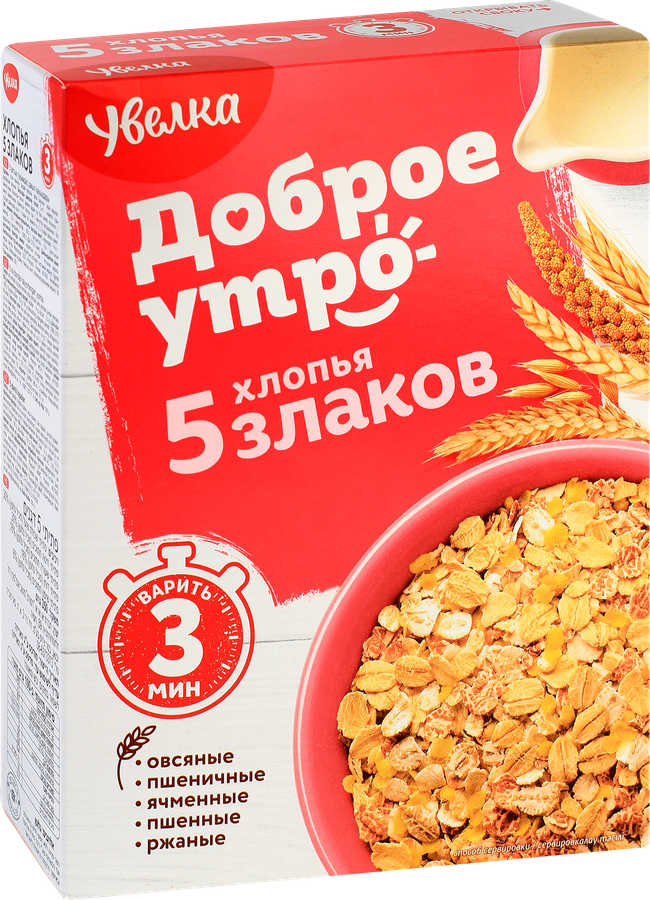 Хлопья УВЕЛКА 5 злаков, 350г, предпросмотр