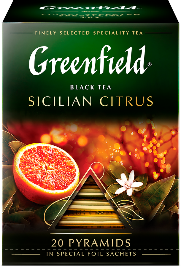 Чай черный GREENFIELD Sicilian Citrus с ароматом красного апельсина, 20пир, превью