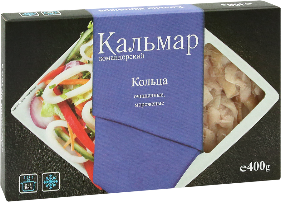Кальмар замороженный AQUA PRODUKT кольца, 400г, предпросмотр