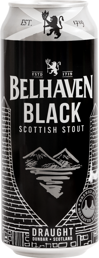 Пиво темное BELHAVEN Black scottish stout фильтрованное пастеризованное, 4,2%, ж/б, 0.44л, превью