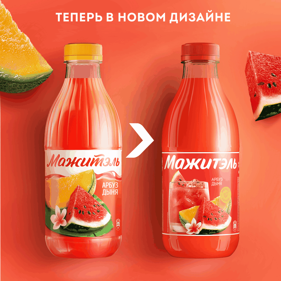 Напиток сывороточный МАЖИТЭЛЬ J7 Арбуз, дыня, без змж, 950г, предпросмотр