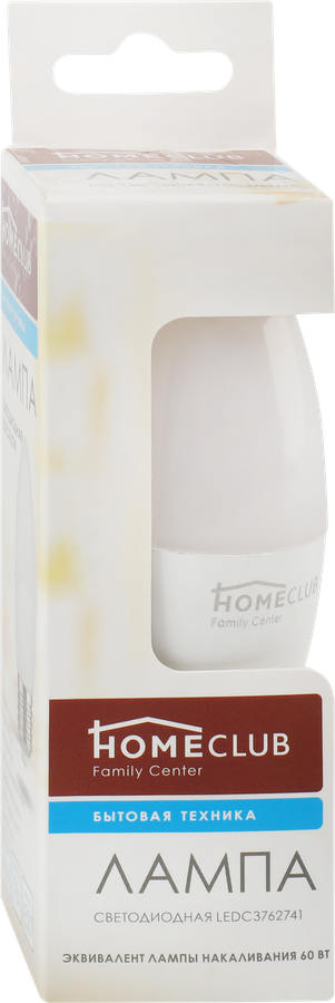 Лампа светодиодная HOMECLUB C37 5, E27, 5/7Вт 4100К Арт. LEDC3762741, превью