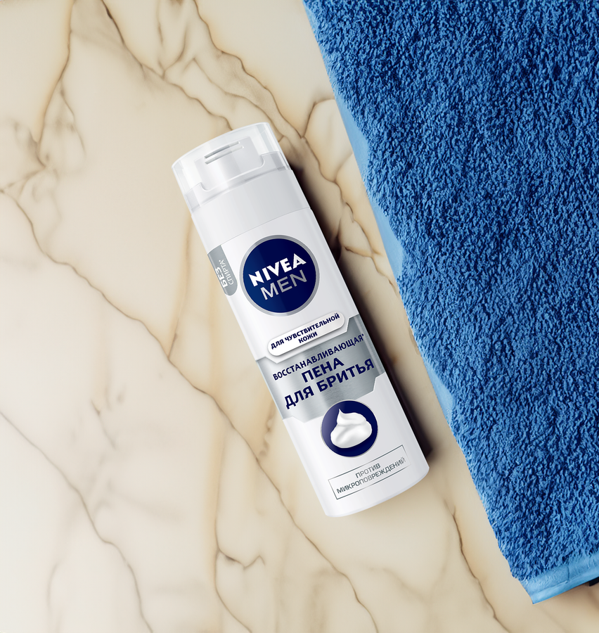 Пена для бритья NIVEA Men Восстанавливающая, для чувствительной кожи, 200мл, превью