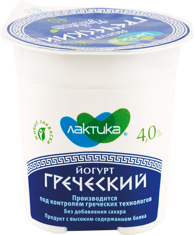 Йогурт LACTICA Греческий Натуральный 4%, без змж, 120г, превью