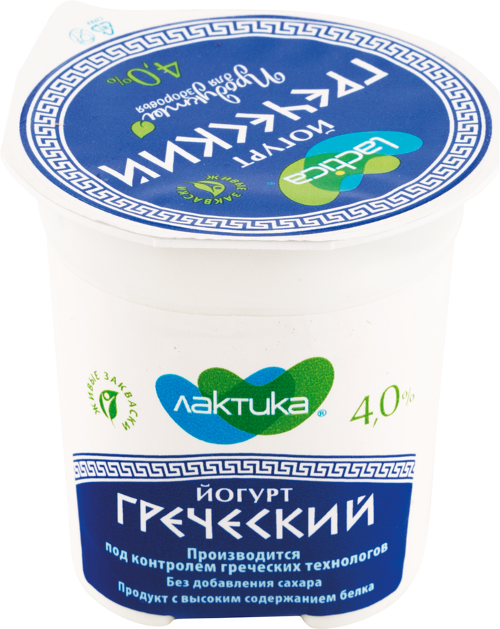 Йогурт LACTICA Греческий Натуральный 4%, без змж, 120г, предпросмотр
