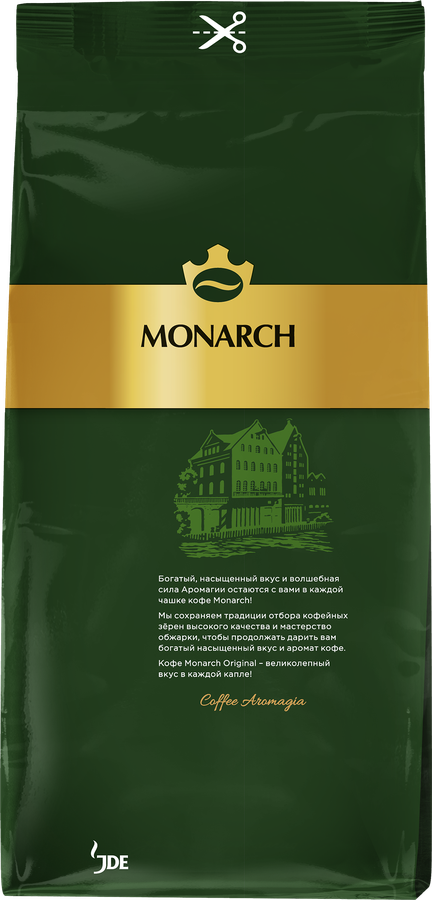 Кофе зерновой MONARCH Original натуральный жареный, 230г, превью