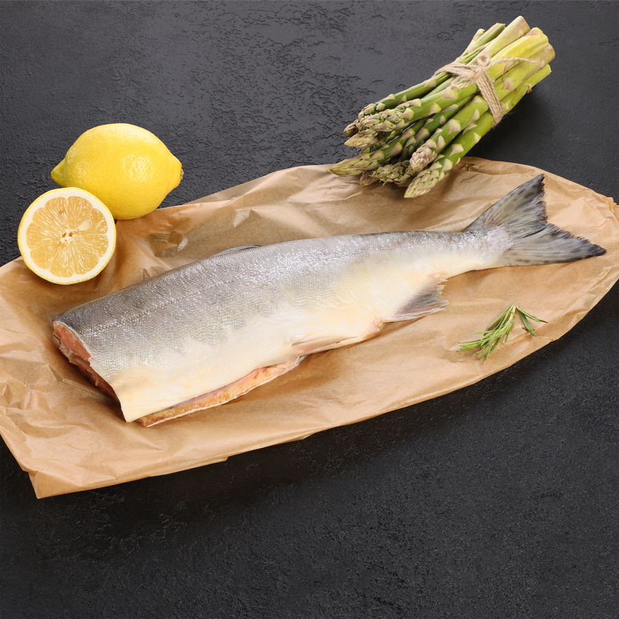 Горбуша Тихоокеанская ЛЕНТА FRESH потрошеная без головы (из замороженного сырья), весовая, предпросмотр