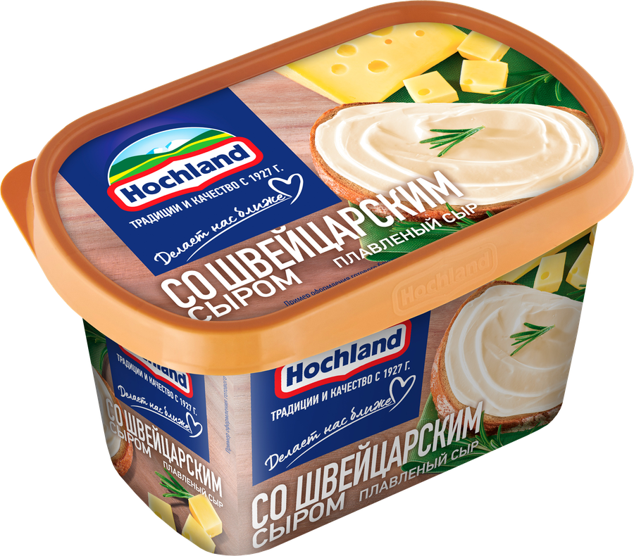 Сыр плавленый HOCHLAND со швейцарским сыром 50%, без змж, 400г, предпросмотр