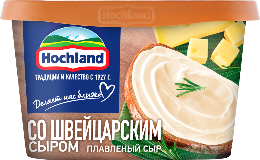 Сыр плавленый HOCHLAND со швейцарским сыром 50%, без змж, 400г, предпросмотр