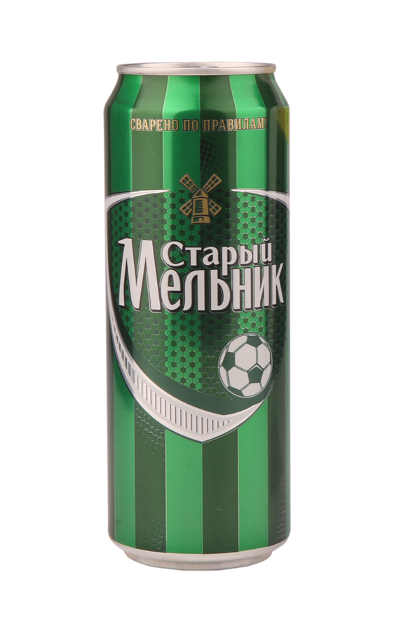 Пиво светлое СТАРЫЙ МЕЛЬНИК пастеризованное, 4,7%, ж/б, 0.45л, предпросмотр