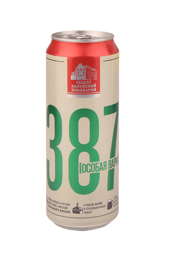 Пиво светлое 387 Особая варка пастеризованное, 6,8%, ж/б, 0.45л, превью