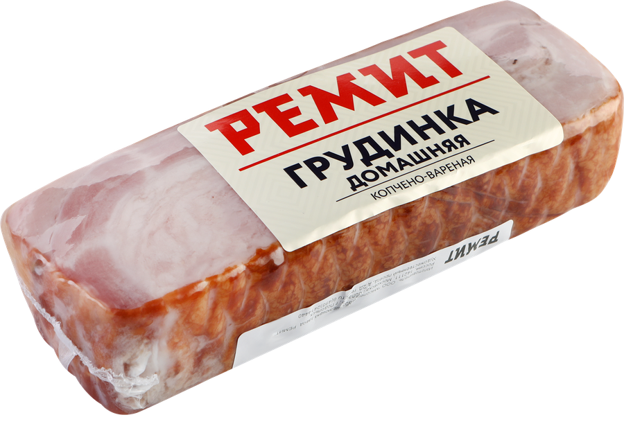 Грудинка копчено-вареная РЕМИТ Домашняя бескостная, категория В, 390г, превью